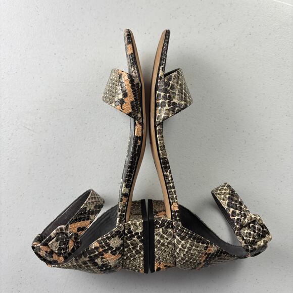 Circus by Sam Edelman Jade Peach Multi Snake Print Ankle Strap Sandal Size 8 - Picture 4 of 7